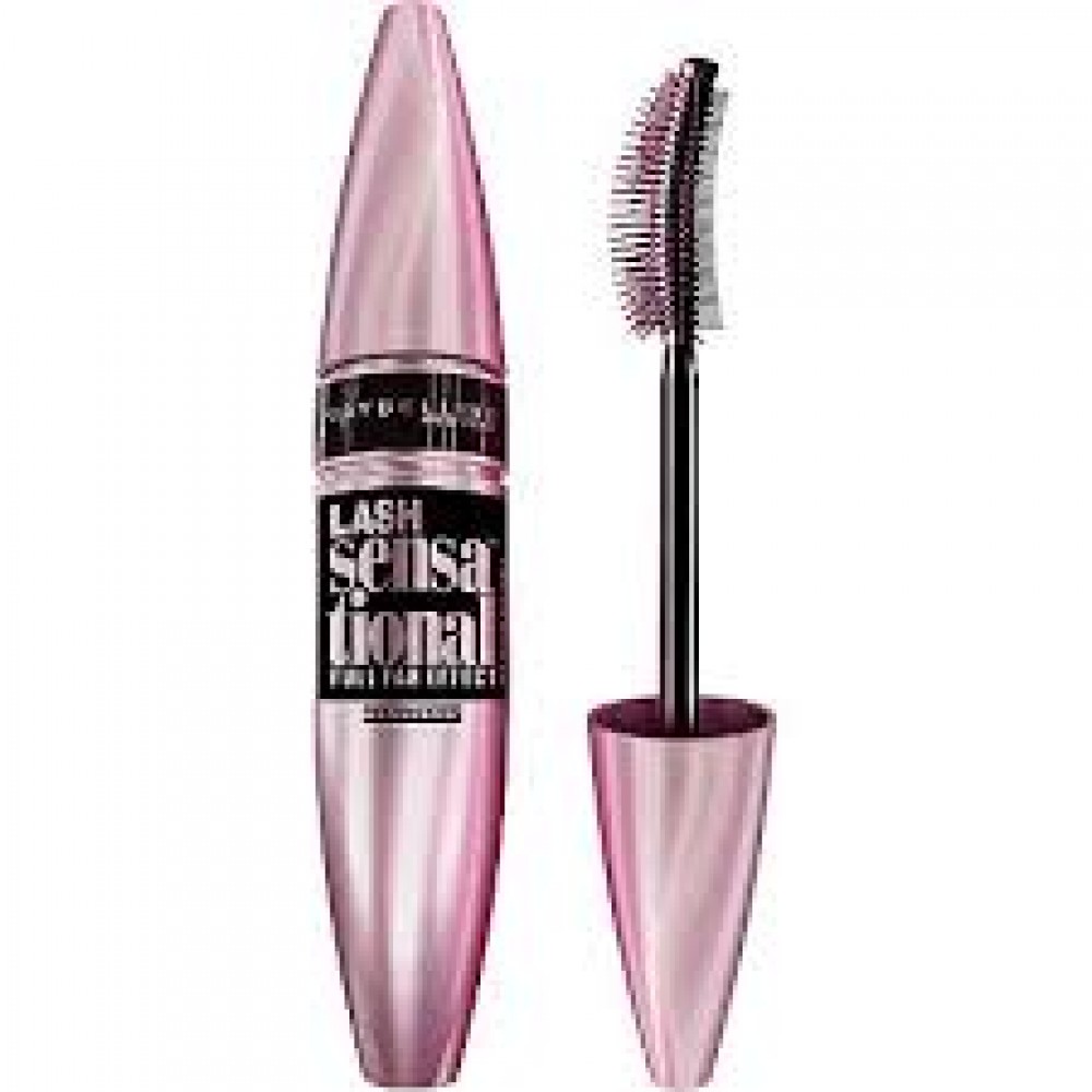 Sr 60 مكياج Maybelline ماسكارا مايبلين Lash Sensational™ Washable Mascara In Blackest Black 3609